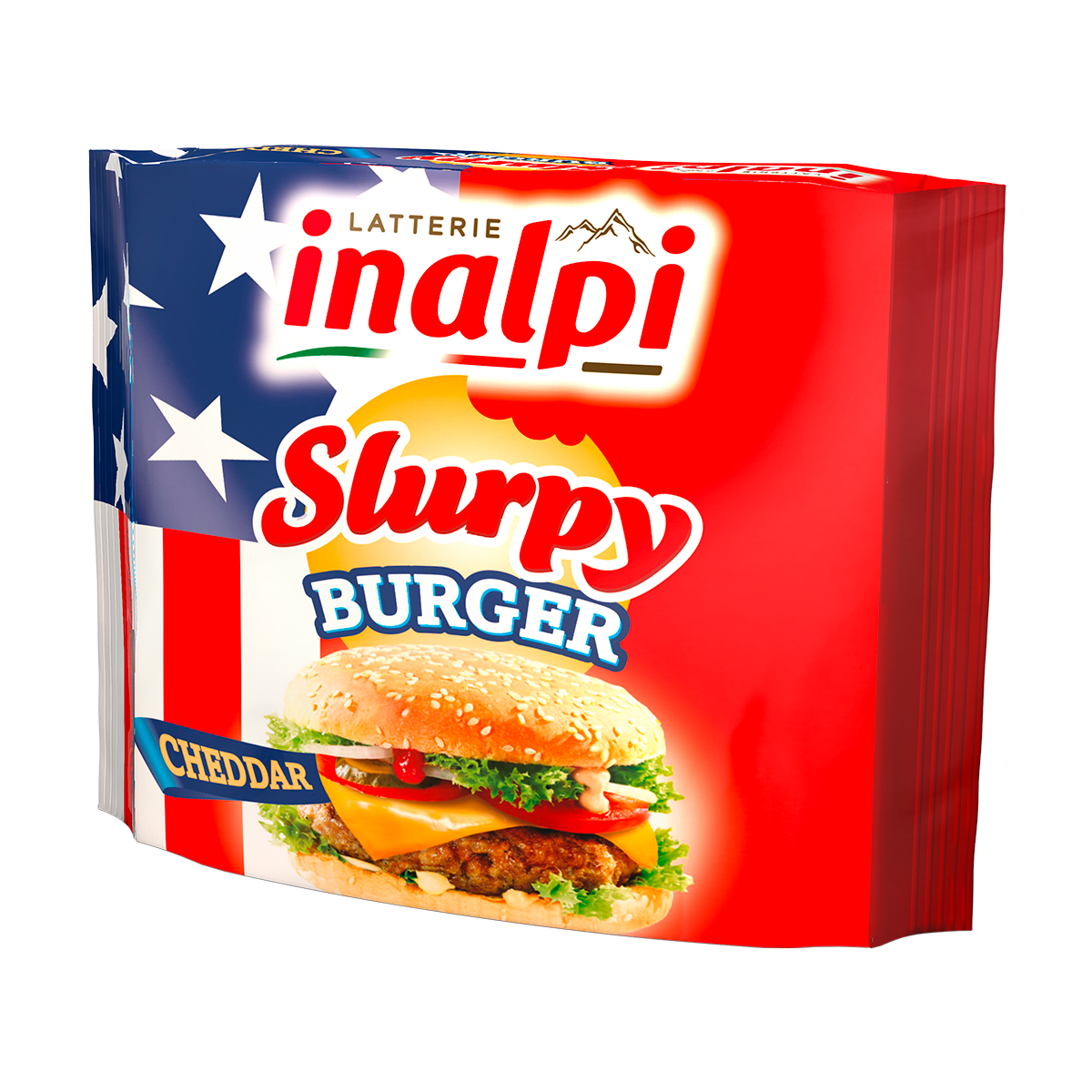 Fettine slurpy burger al gusto cheddar Latterie Inalpi