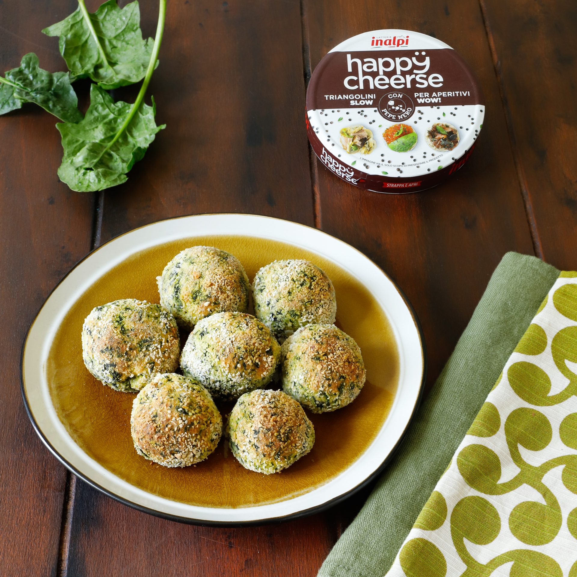 Polpette vegetali con Happy Cheerse al pepe